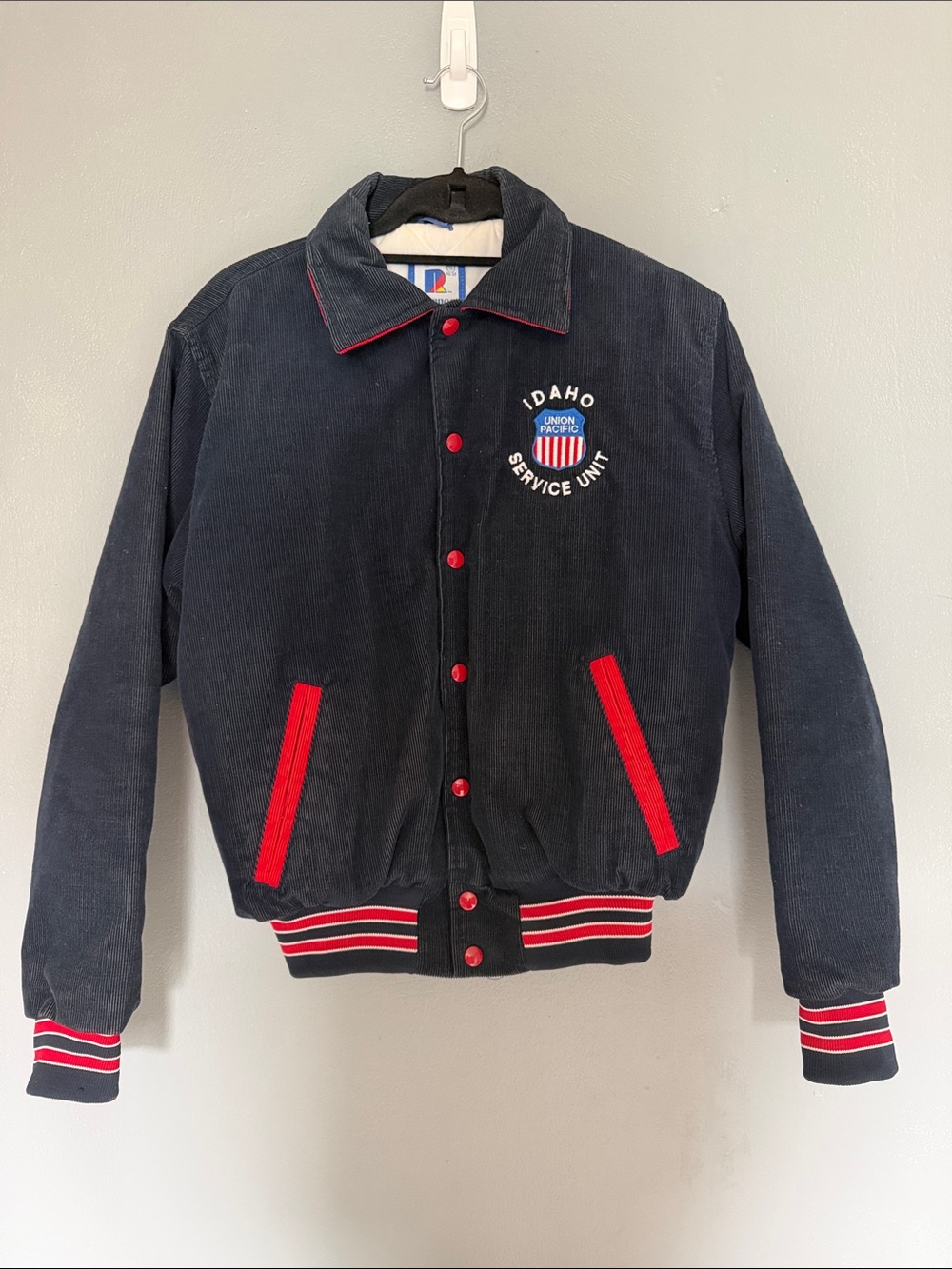 VTG Idaho Service Unit Union Pacific Railroad Corduroy Bomber Chore Jacket 36/38